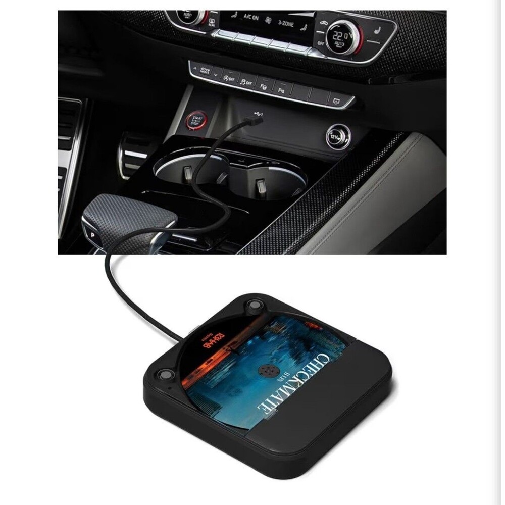 Portable CD Player for Car, USB/AUX, External CD Player for Car/Laptop/TV